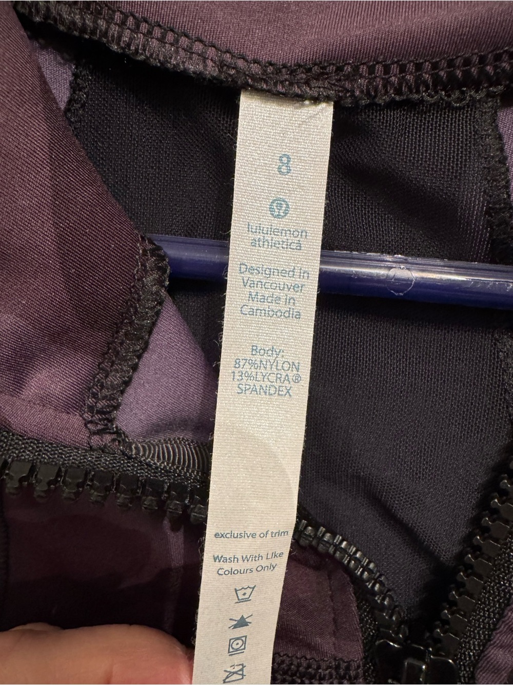 Lululemon Define Jacket Nula Camo Smoky black gray Size 8 - Picture 4 of 4
